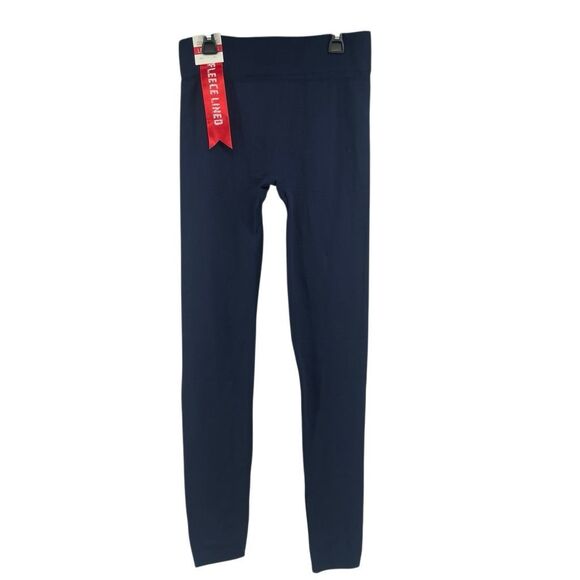 Maze Collections Women’s Navy Blue Seamless Fleece Lined High Rise Leggings S/M - Picture 1 of 11